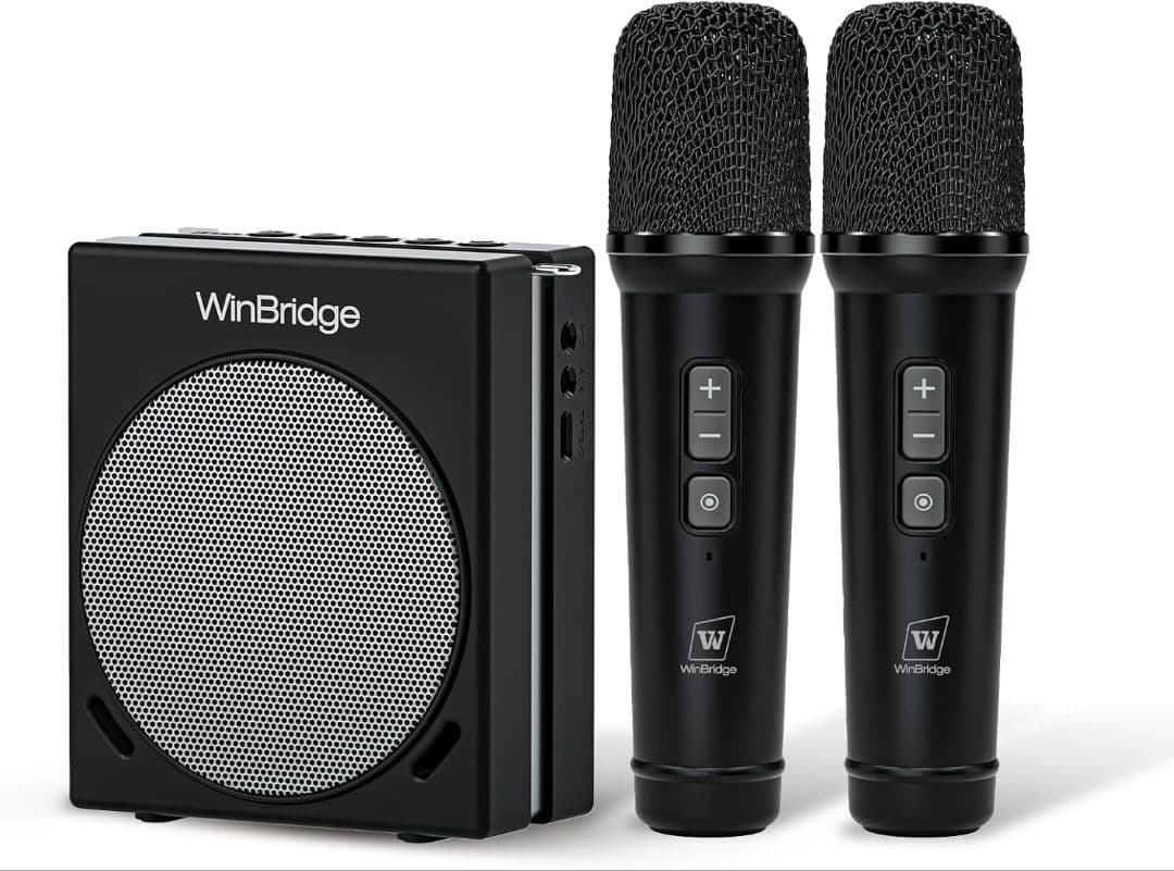 デュアルマイク搭載 ノイズ軽減 ポータブル拡声器 スピーカー ハンドマイク