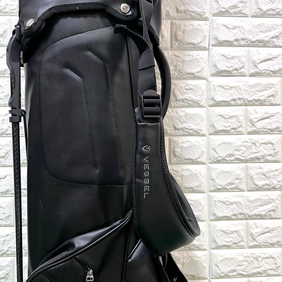 美品　Vessel スタンド式　キャディーバッグ　黒　良好　特価