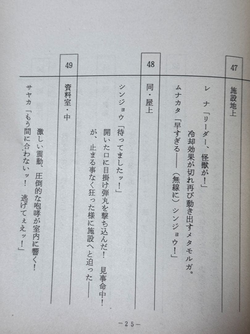 台本 ウルトラマンティガ 第44話「闇にさようなら」 準備稿