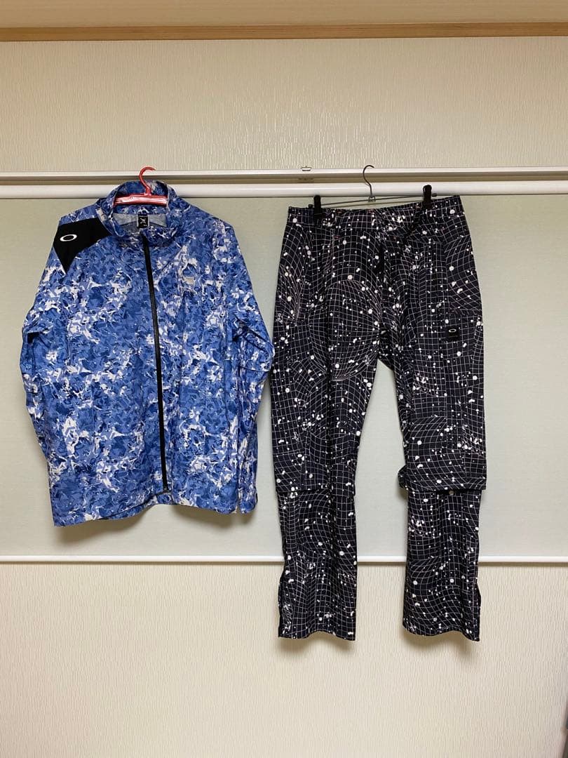 超希少オークリーゴルフ、レインウェア、セットアップ