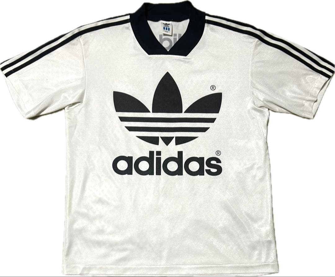 90s adidas アディダス ヴィンテージ ビッグトレフォイル ゲームシャツ
