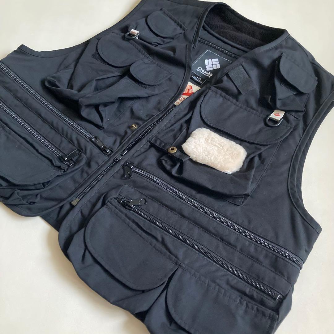 columbia コロンビア フィッシングベスト 黒