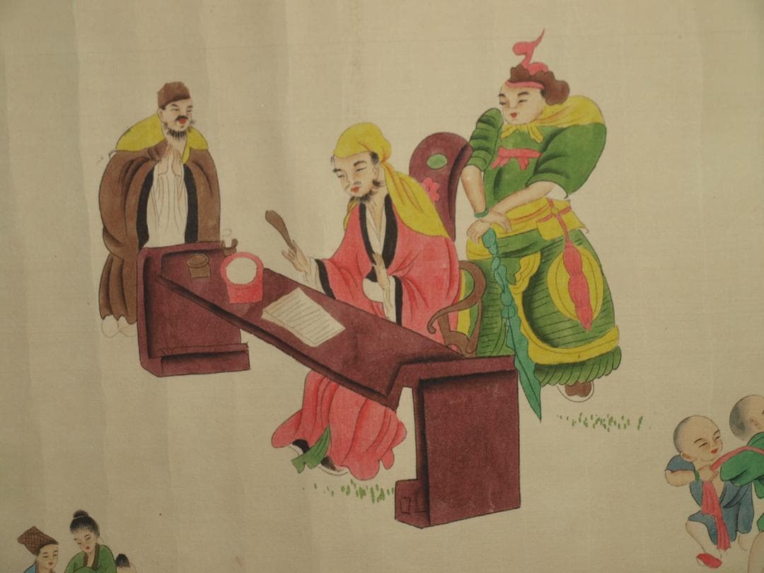 中国明時代の絵　李漾作 激安骨董品　肉筆保証古美術 BD404A3-3