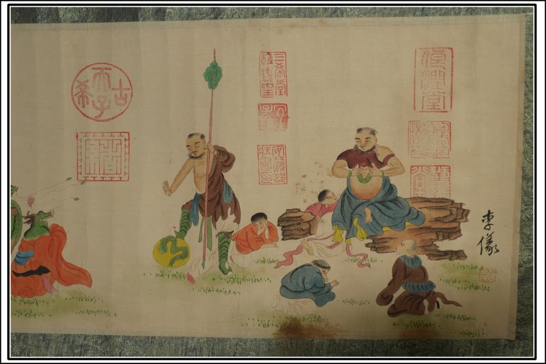 中国明時代の絵　李漾作 激安骨董品　肉筆保証古美術 BD404A3-3