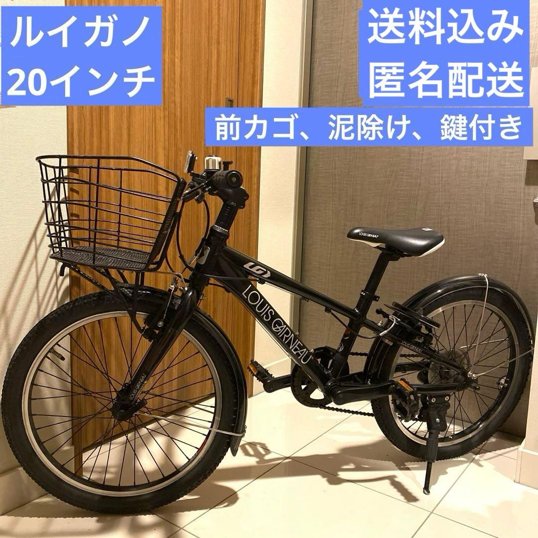 【送料込・匿名配送】ルイガノ J20 20インチ　前カゴ、泥除け、鍵付き