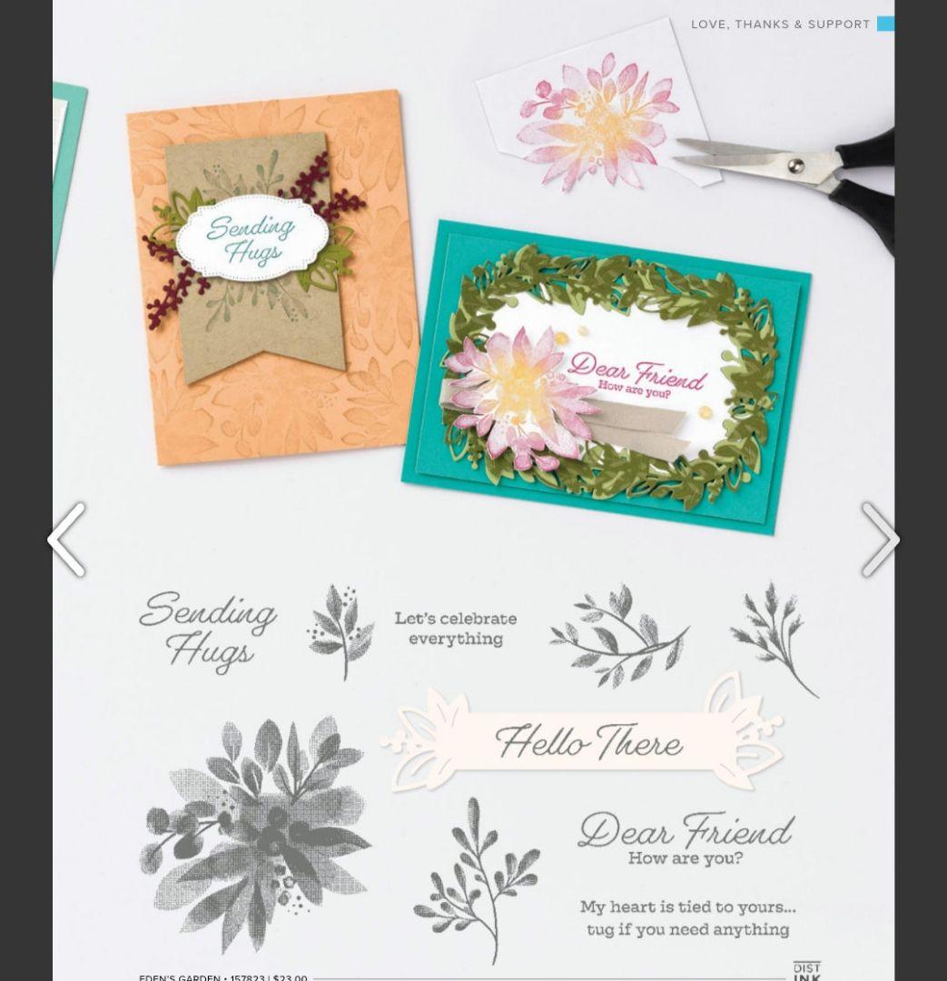 最後の１点♡未使用超オススメ！エデンガーデンスタンプ＆ダイセットスタンピンアップ