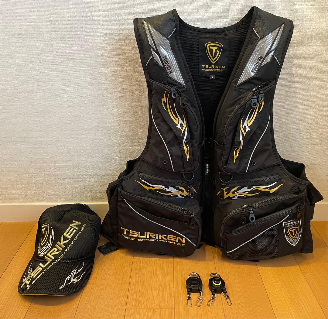 TSURIKEN 釣研 フローティングベスト TV251 4点セット