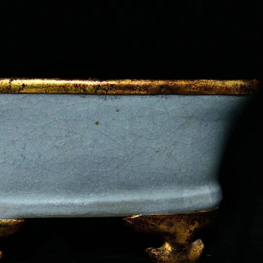 中国古美術・旧蔵の陶磁器、鎏金水仙の鉢・書道具・筆洗・案頭・置物・文房具・賞物