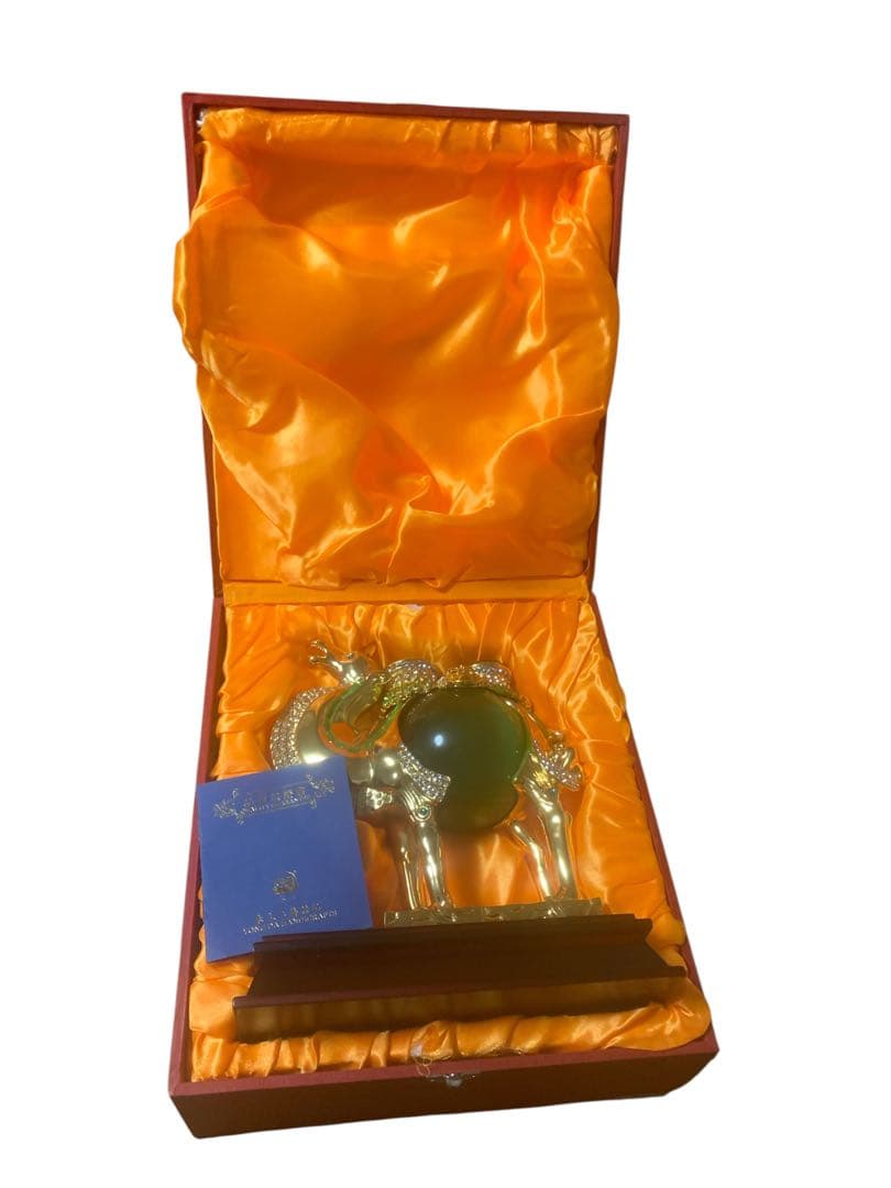 中国美術 りゅうきんらくだ 流金駱駝 24金メッキ　奮門 開拓