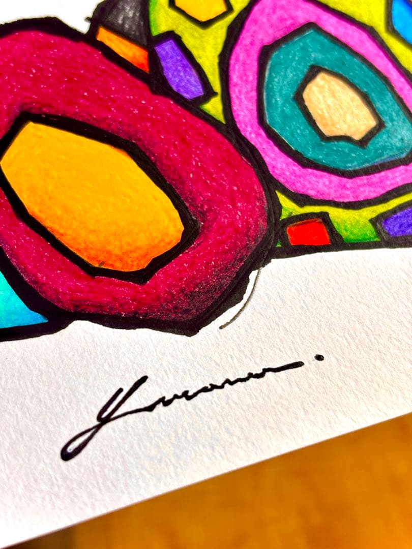 ポ*中様 「 今、愛を伝えに 」｜絵画 原画 抽象画 絵 動物画 ドローイング