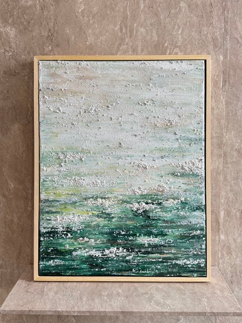 キグルミん様アクリル画テクスチャーアートno.106抽象画キャンバスアートパネル