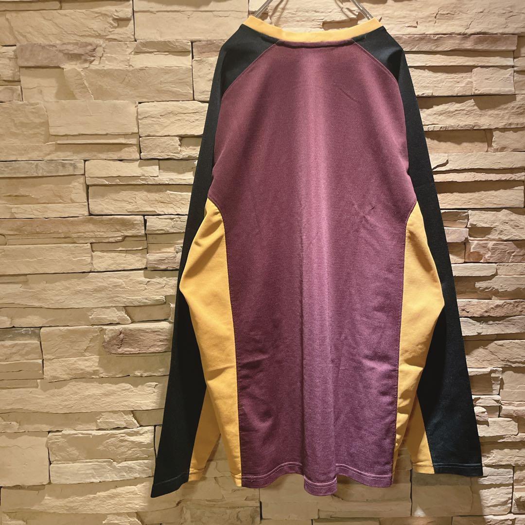 【絶妙配色】y2k/NIKEナイキ/長袖トレーニングウェア刺繍ロゴ/ブラウンXL