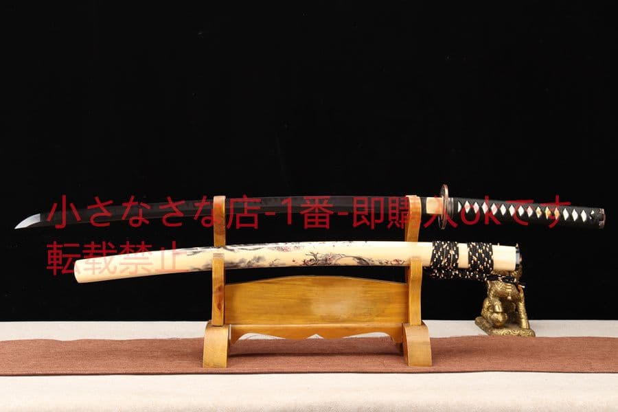 武具　刀装具　日本刀　模造刀  黒バラ 居合刀