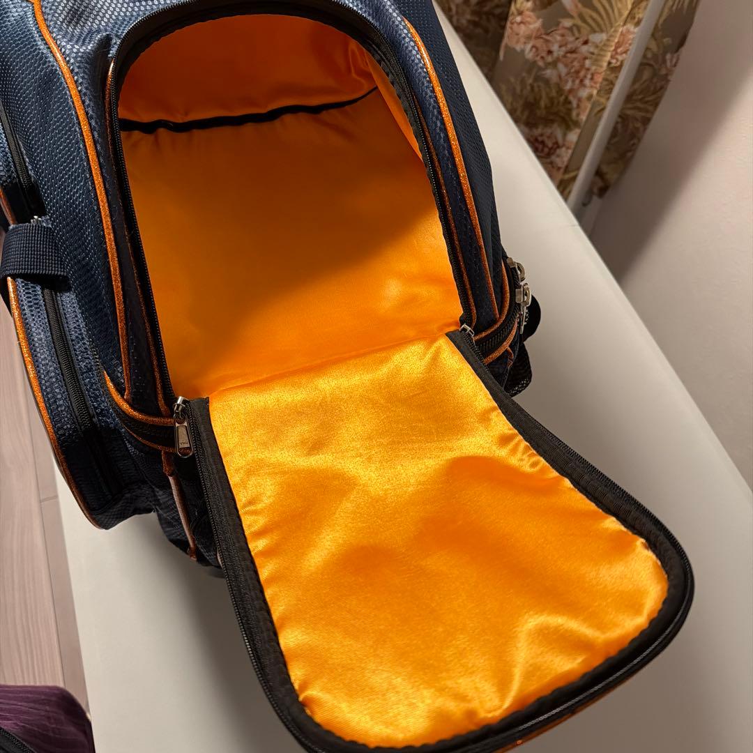 おまけ付！STORM 3個入りボウリング用バッグ ネイビーブルー/オレンジ