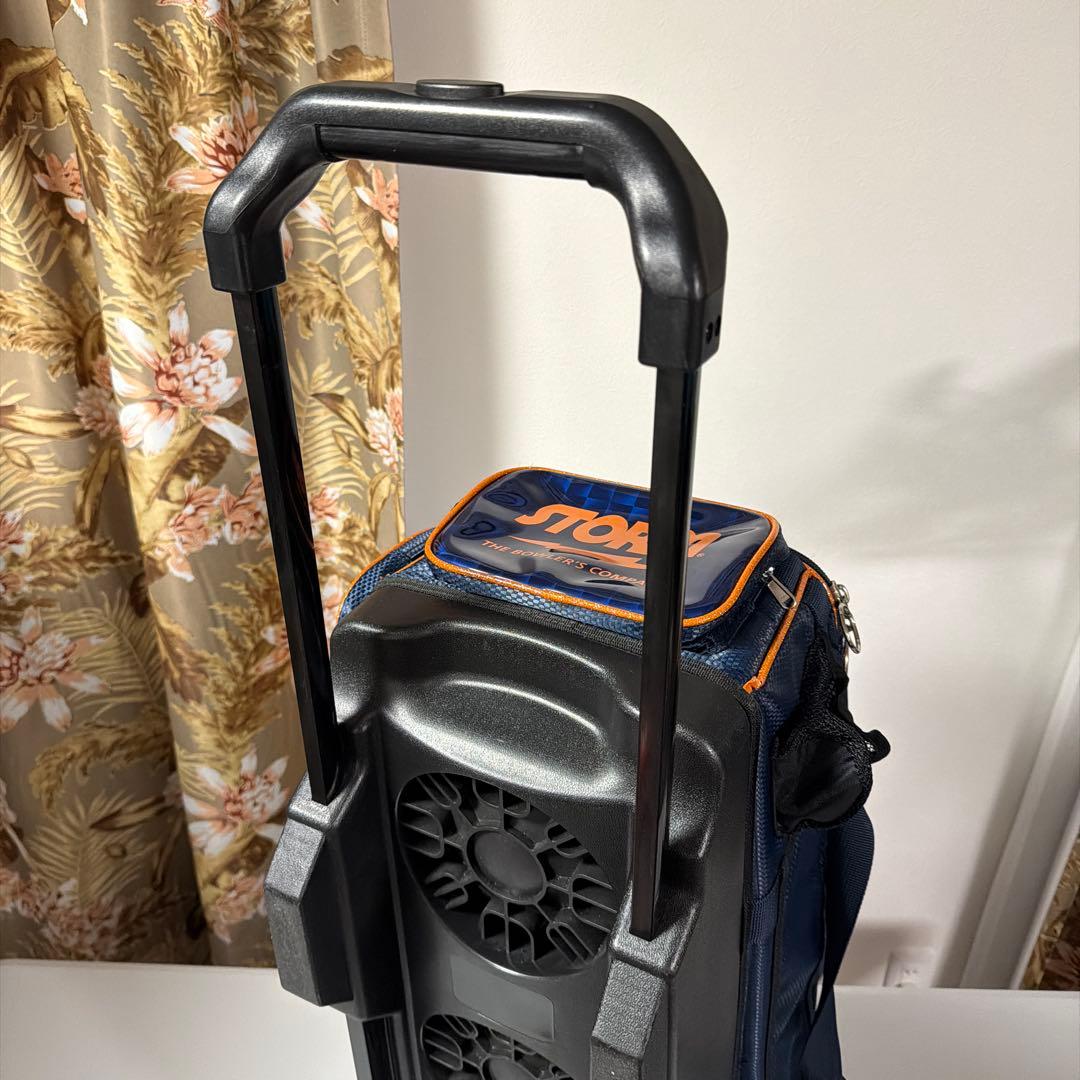 おまけ付！STORM 3個入りボウリング用バッグ ネイビーブルー/オレンジ