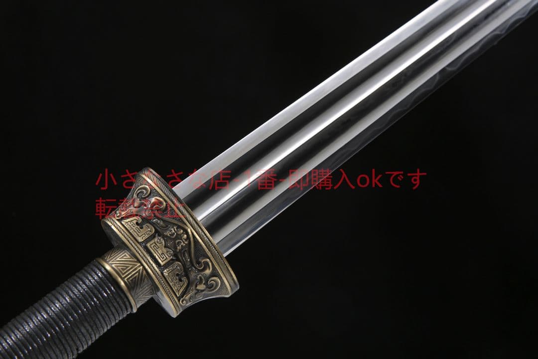 戦国剣二重溝上等烏木高マンガン鋼 古兵器 武具 刀装具 日本刀 模造刀 居合刀