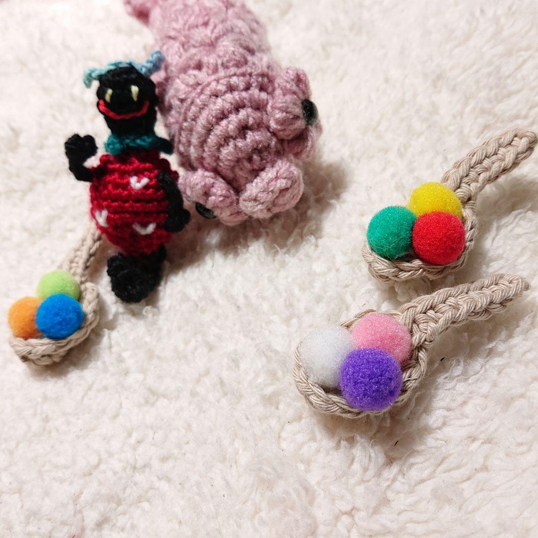 マーブルチョコのおやつ…,あみぐるみ、キーホルダー