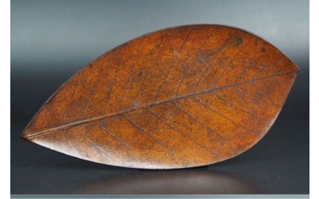 送料無料　漆細工　 菓子皿/葉皿5枚　珍品茶道具　検/花梨清民国屈輪彫堆黒剔犀書