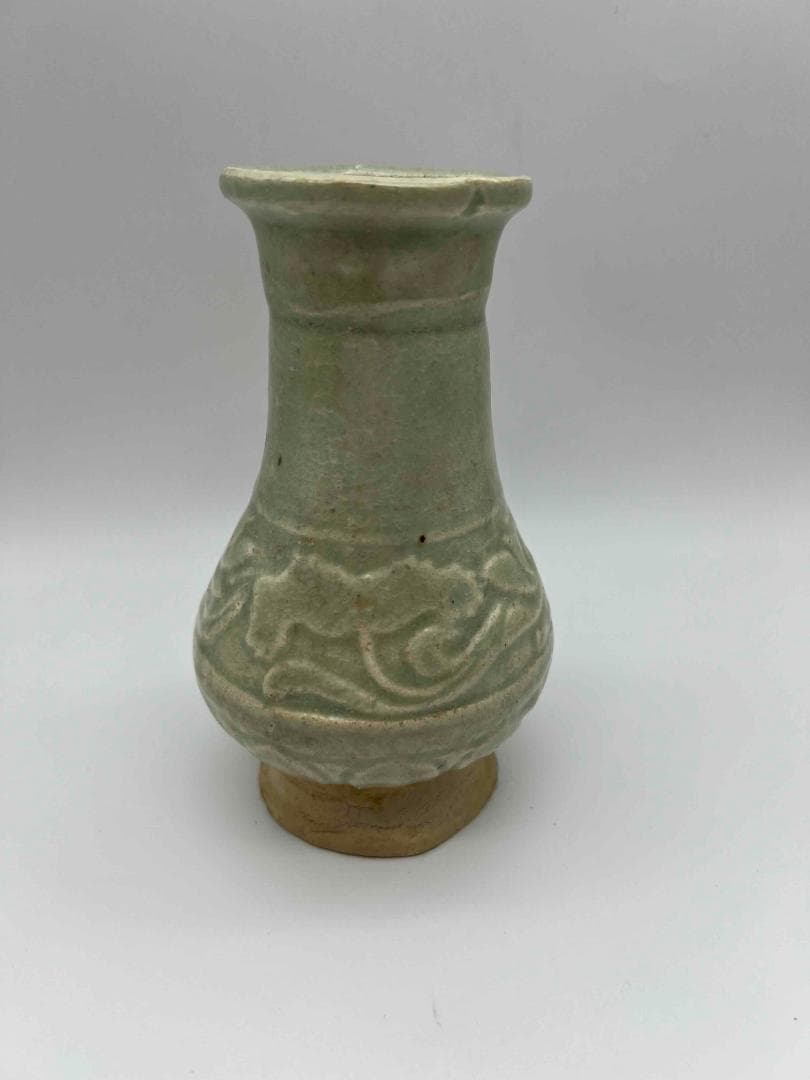 宋時代　蓮瓣荷花文瓶 湖田窯尊 水注　影青 青白磁　茶入　茶道具(D-94)