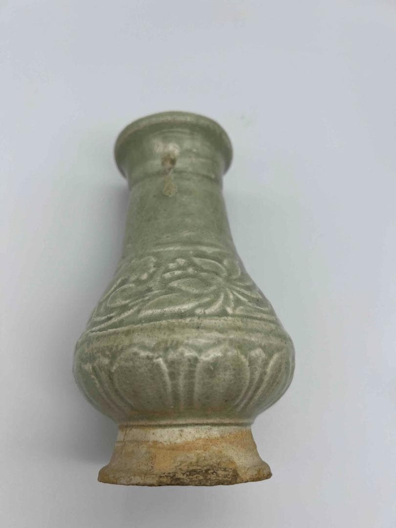 宋時代　蓮瓣荷花文瓶 湖田窯尊 水注　影青 青白磁　茶入　茶道具(D-94)