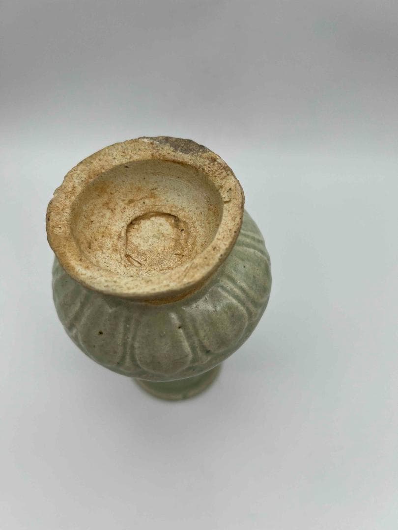 宋時代　蓮瓣荷花文瓶 湖田窯尊 水注　影青 青白磁　茶入　茶道具(D-94)