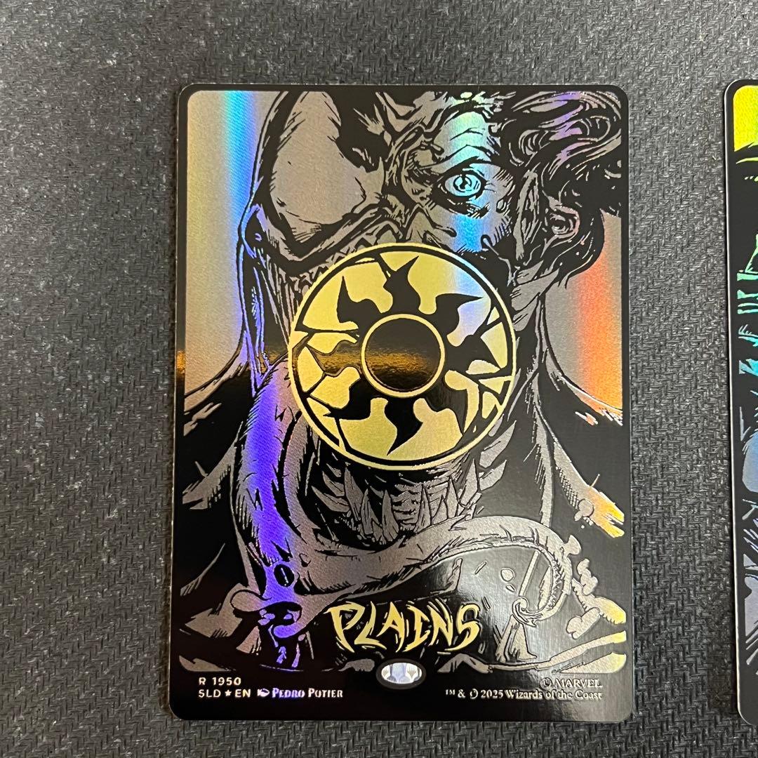 MTG SLD スパイダーマンレイズドFOIL 基本土地 ５枚セット