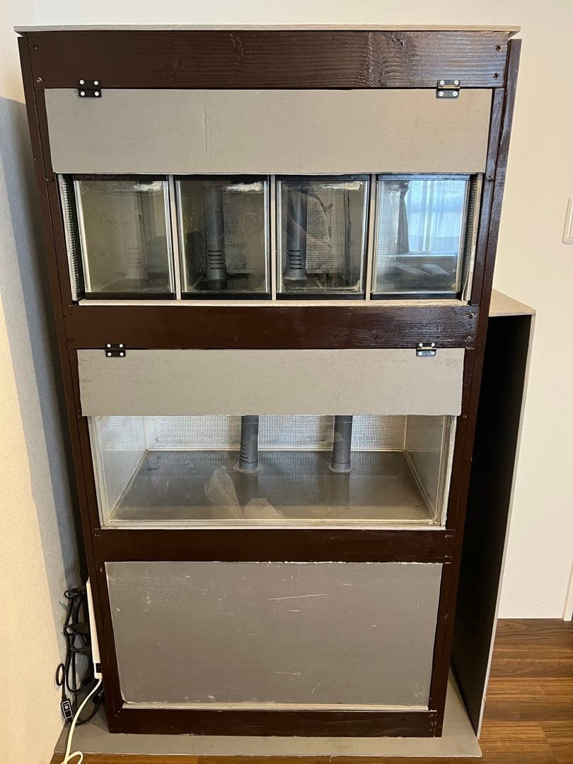 【引取り限定】オーバーフロー水槽 3段 （90cm×40cm×164cm）セット