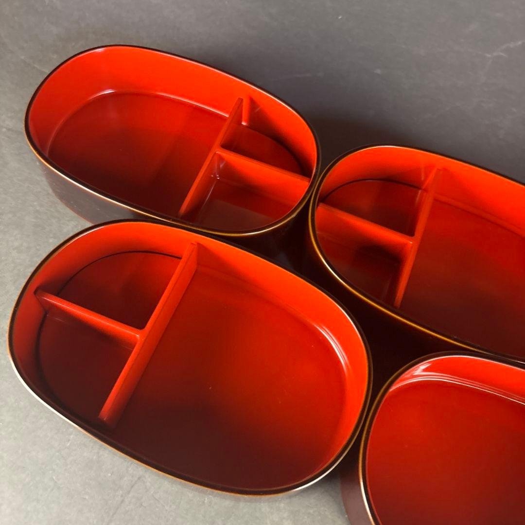 輪島塗　小判弁当箱　5客