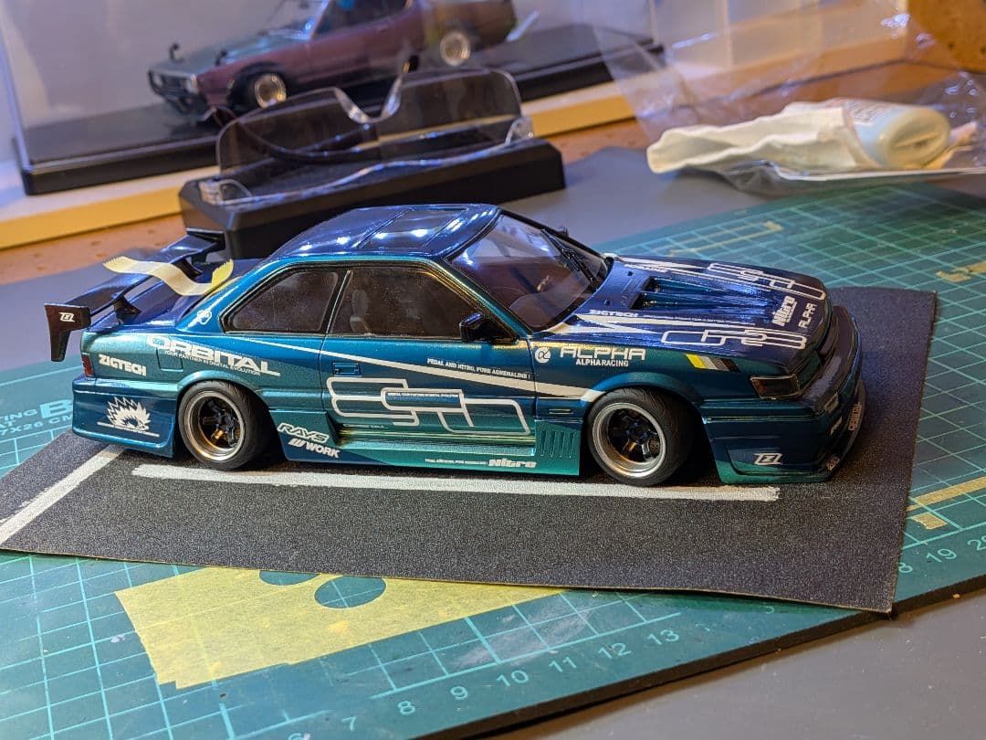 アオシマ 1/24 ザ・ハイソカー No.3 ニッサン F31レパードドリ車風