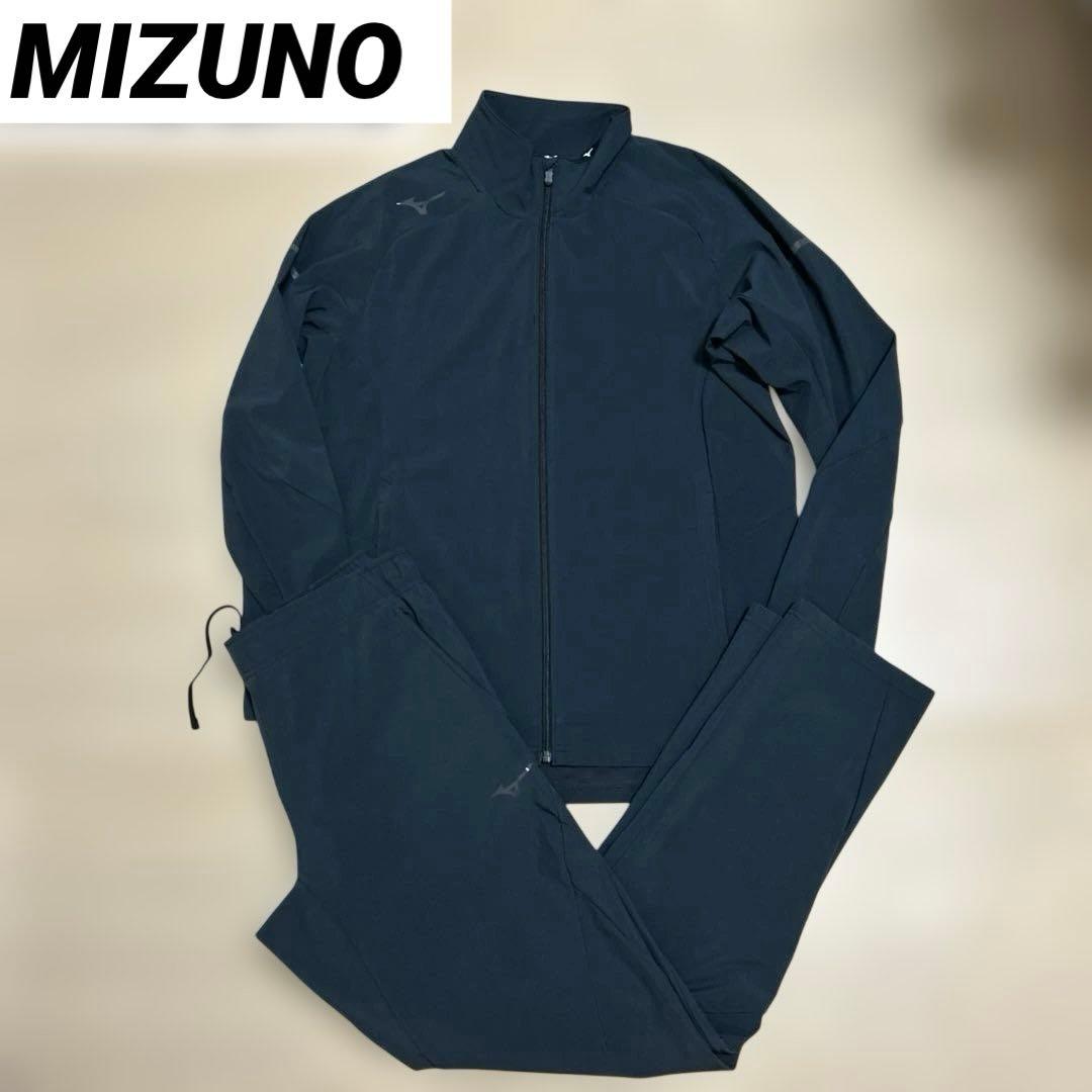 ほぼ未使用 ミズノ テックシールド ジャージ 上下 セットアップ ブラック