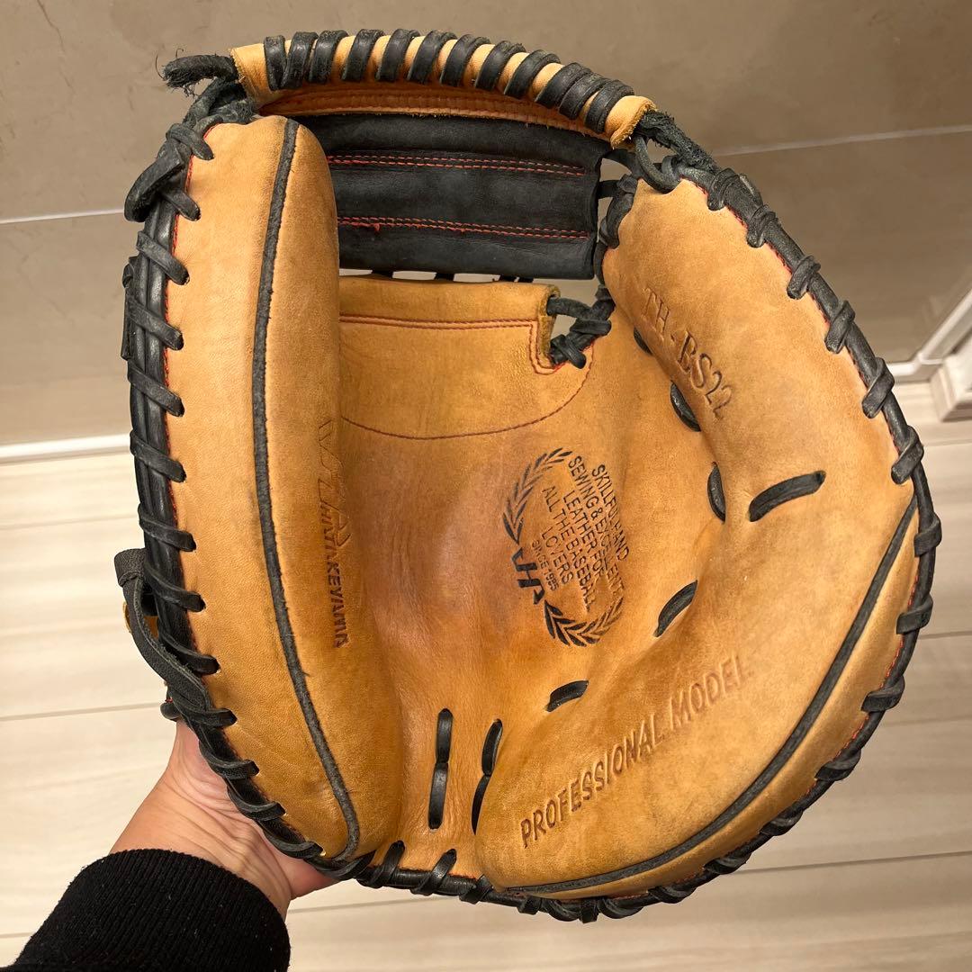 ハタケヤマ 軟式用 キャッチャーミット TH-BS22 ブラック×キャメル