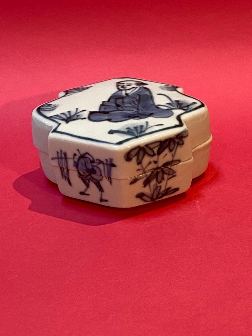 松皮菱香合　高野昭阿弥造　共箱