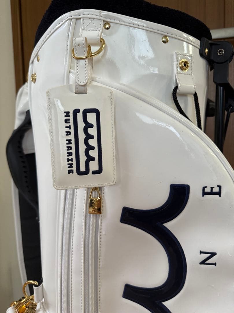 MUTA MARINE キャディバッグ ホワイト/ブルー