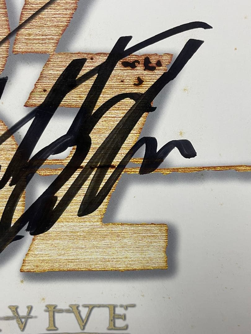 B'z SURVIVEツアー限定サイン色紙 希少　汚れあり　直筆サイン色紙 色紙