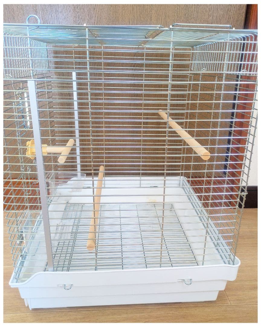 最終値下げ鳥かご HOEI 465オカメ ホワイト オウム 銀メッキ 白 ケージ