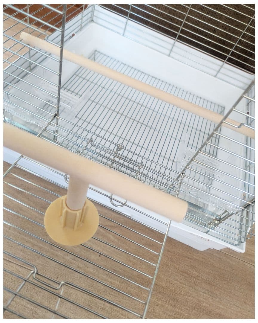 最終値下げ鳥かご HOEI 465オカメ ホワイト オウム 銀メッキ 白 ケージ