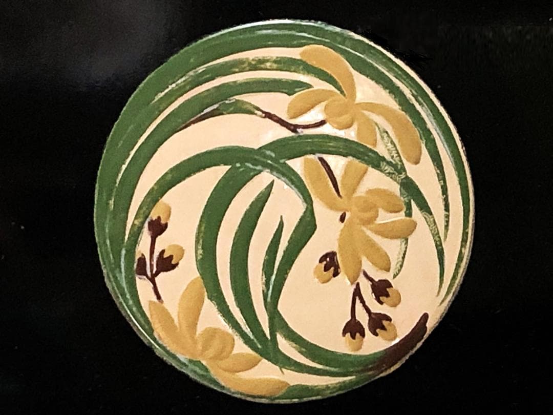 【 花丸蒔絵硯箱 蔵出未使用品 】　平安揚光堂造之　共箱付　昭和前期