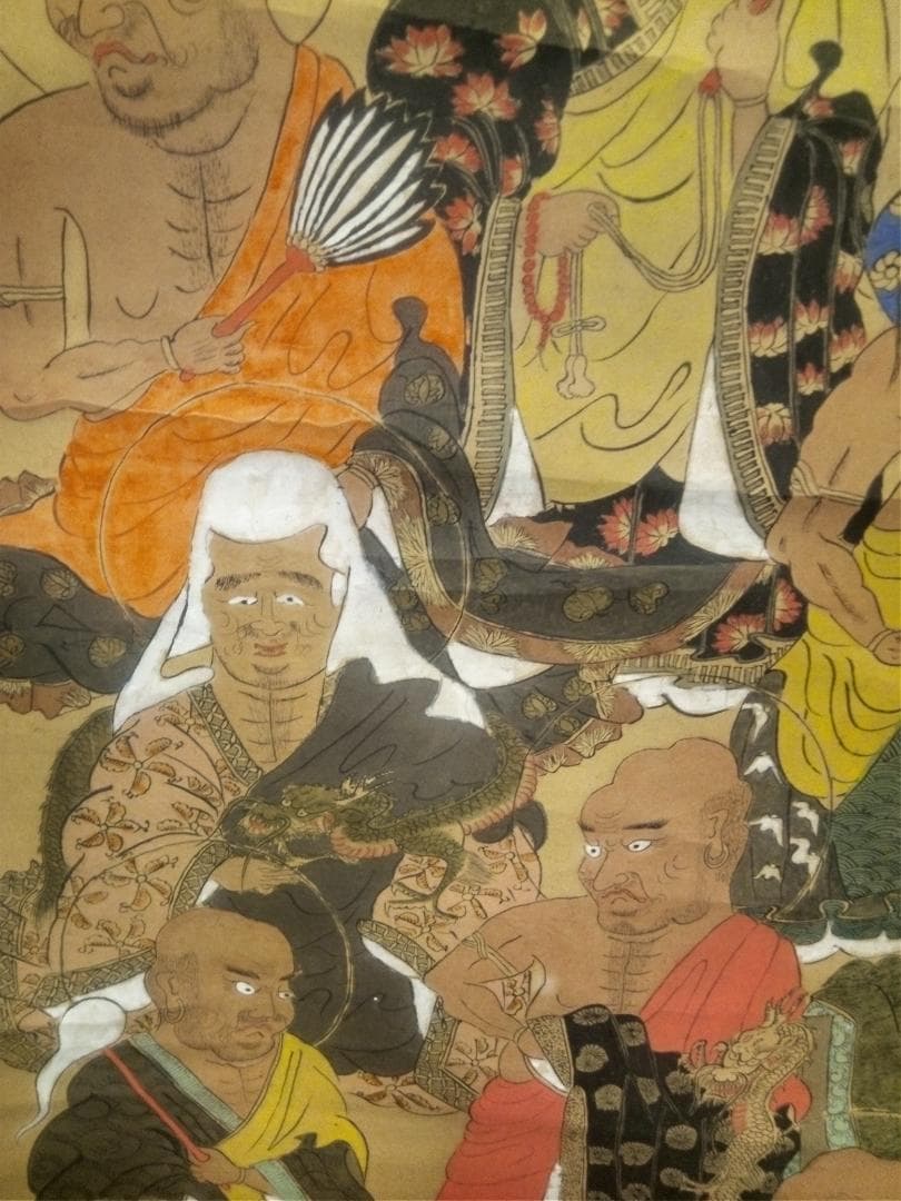 本物李朝時代の十六羅漢図(大作）