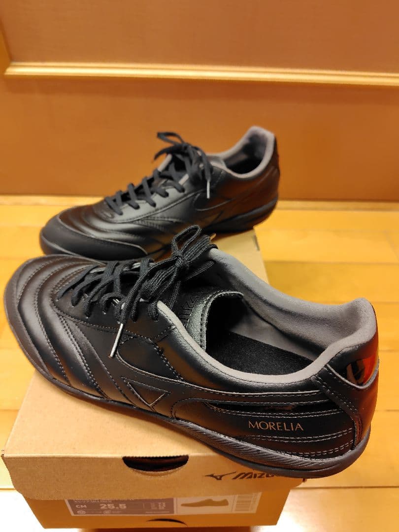 ミズノ モレリア サラ プロ ターフ フットサルシューズ 25.5cm 黒