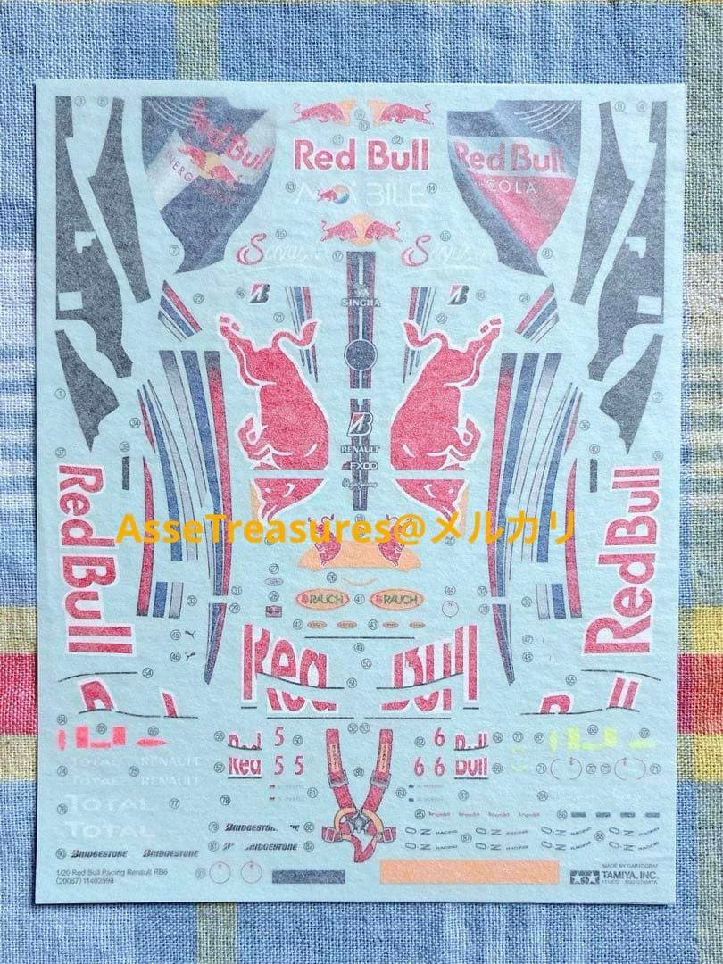 絶版 タミヤ 1/20 レッドブル RB6 純正 カルトグラフデカール 状態良好