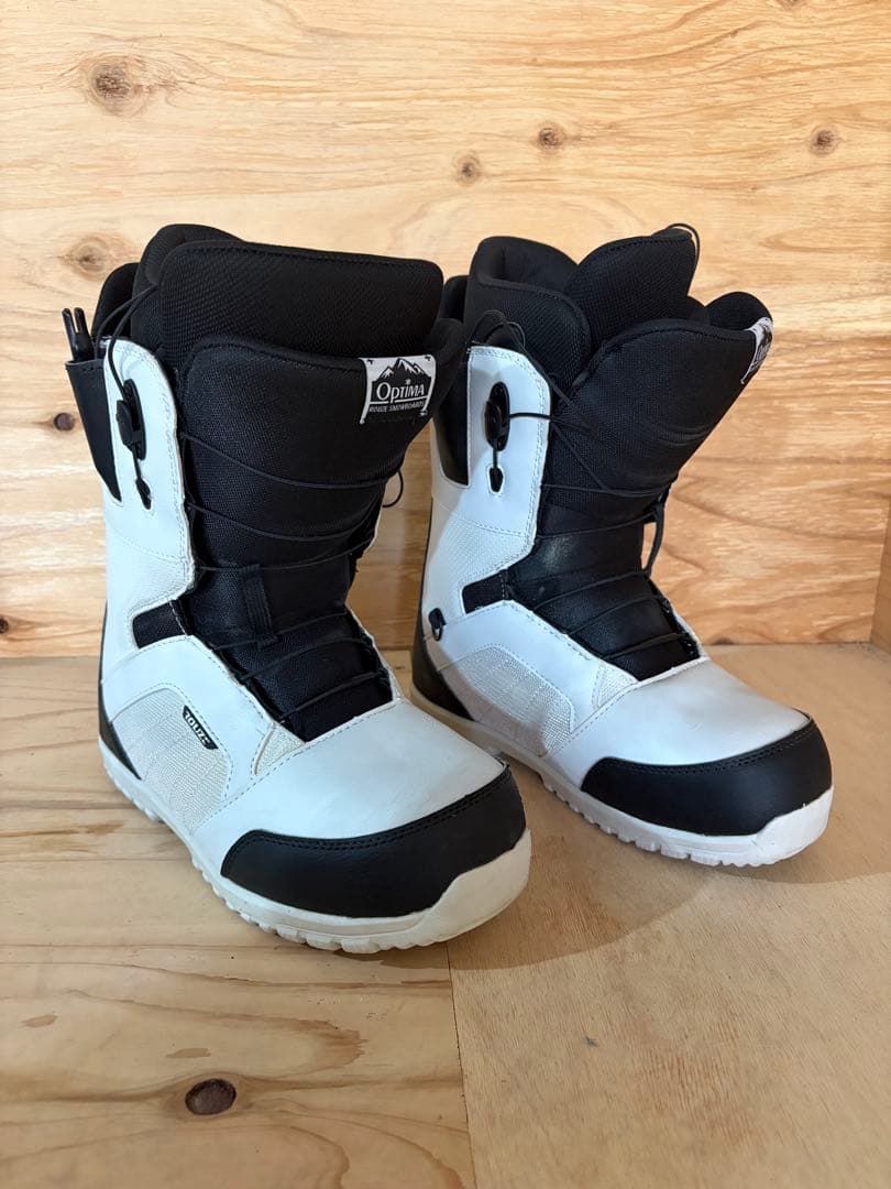 Optima スノーボードブーツ 男性用 ホワイト/ブラック