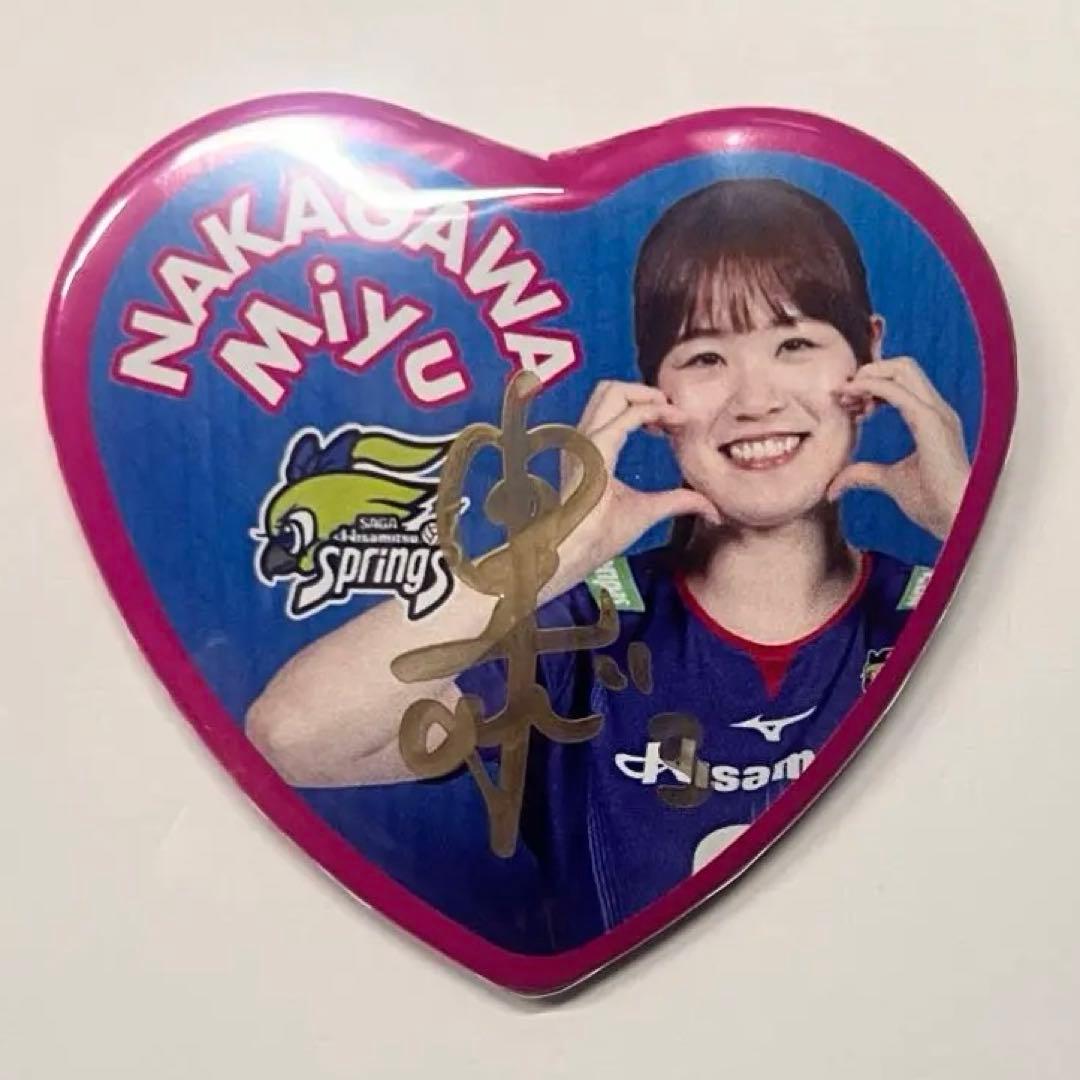 【最終特価】元 久光スプリングス 中川美柚 オーセンティックユニ サイン入バッジ