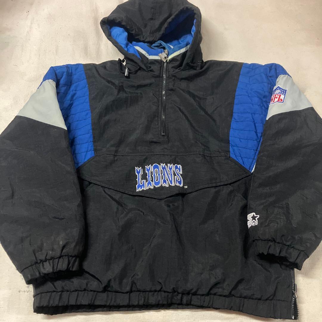 j27)スターターNFLライオンズ　たっぷり中綿キルティングプルオーバー XL
