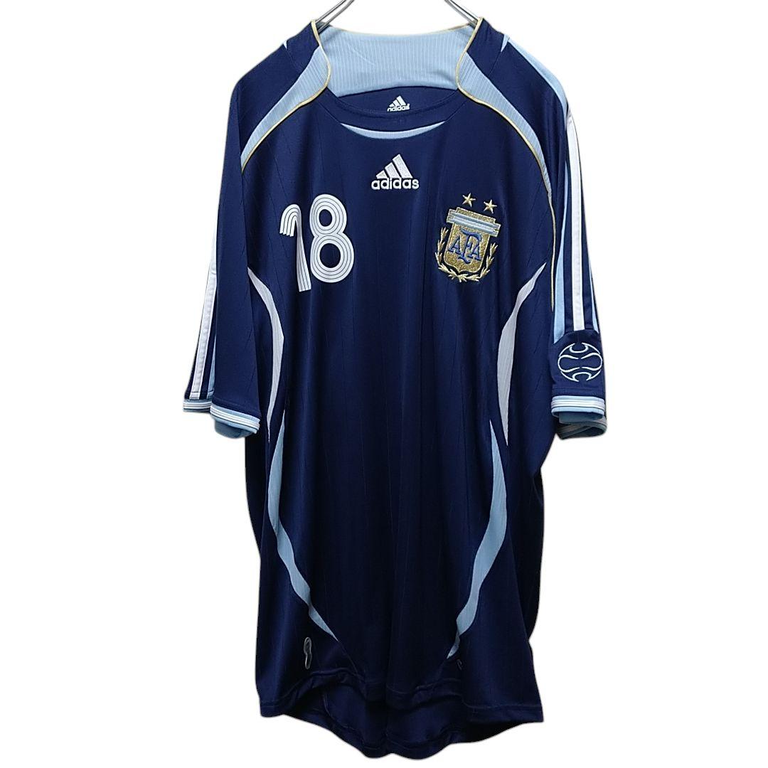 アディダス 2008アルゼンチン代表 メッシ ユニフォーム4XOサイズ ネイビー