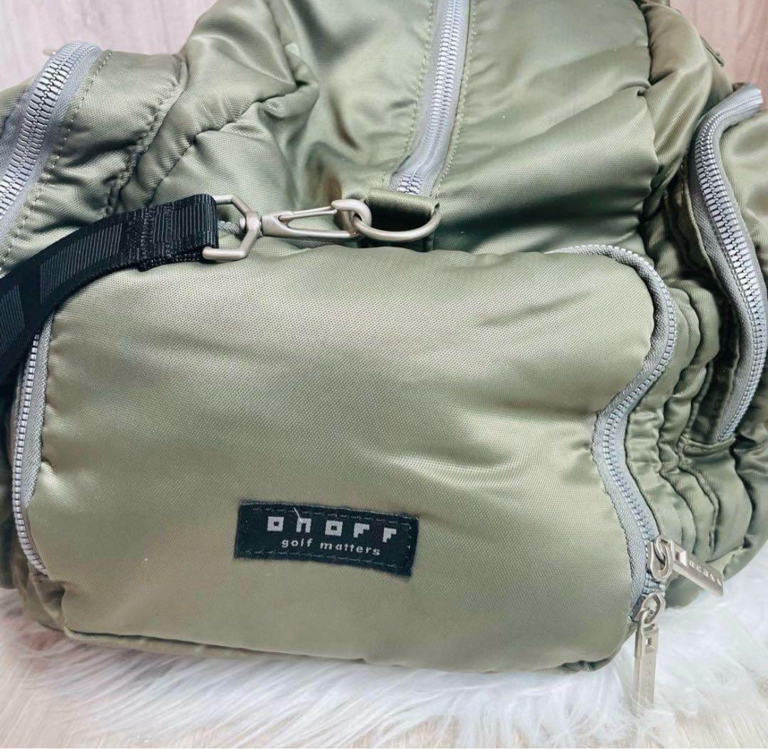 未使用級　オノフ　ボストンバッグ　2WAY ショルダー　大容量収納可能　カーキ