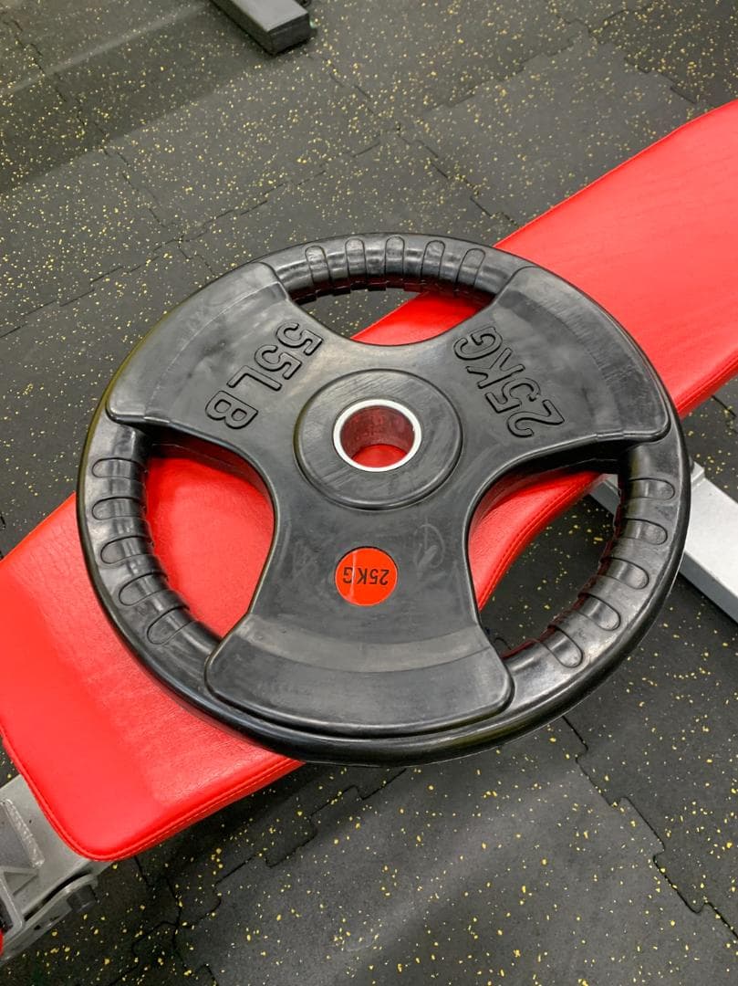 50mm 3グリップラバープレート　25㎏4枚