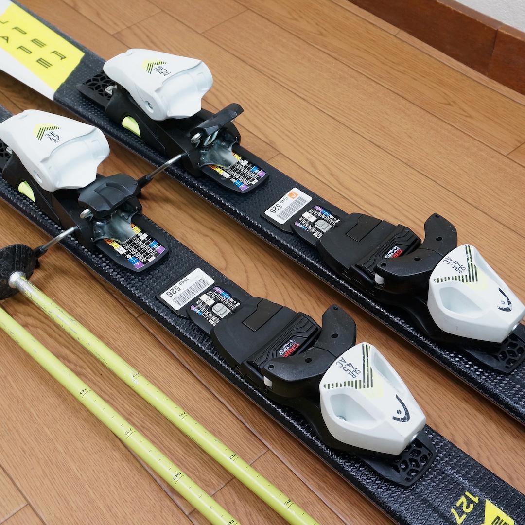 メンテ済 127cm 靴22cm HEAD スキーセット (130)