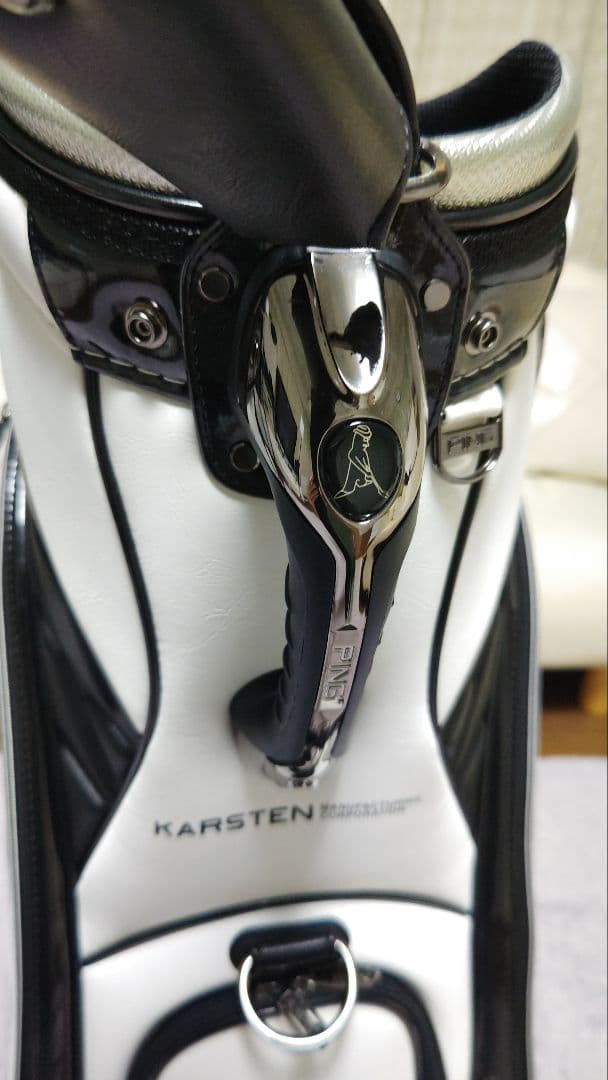 ピン キャディバッグ 9.5型 3点式ショルダー 極美品 PING