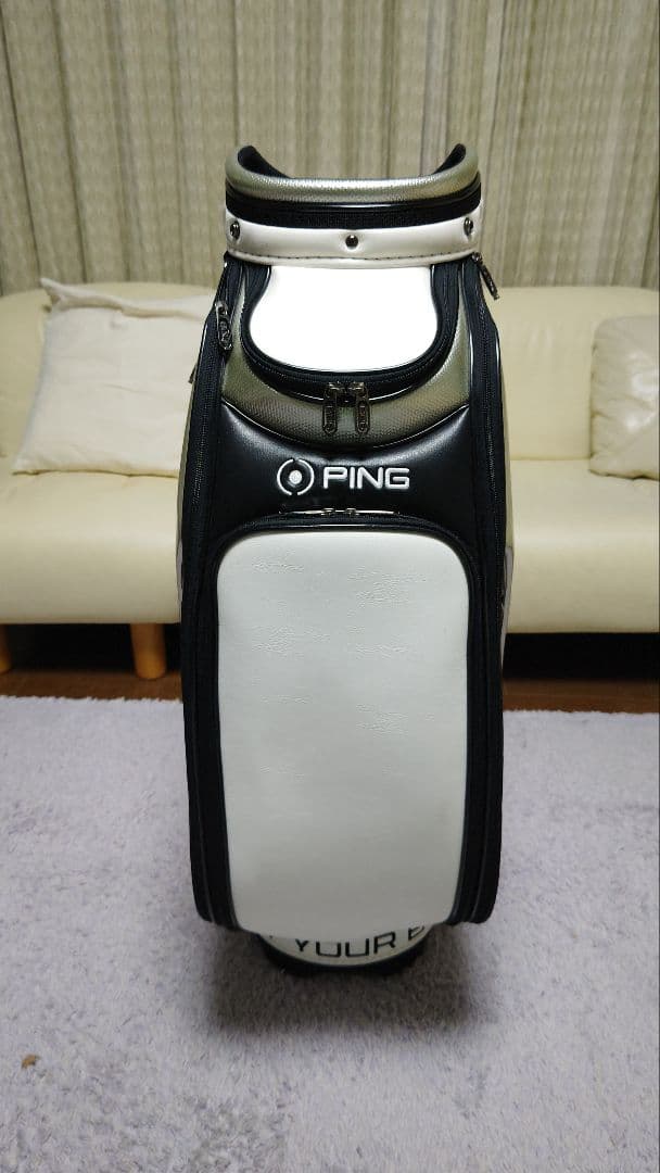 ピン キャディバッグ 9.5型 3点式ショルダー 極美品 PING