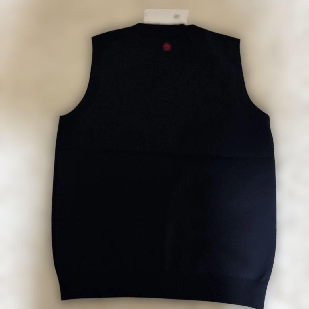 新品　マンシング　ゴルフ　ベスト　LL 紺　送料込み